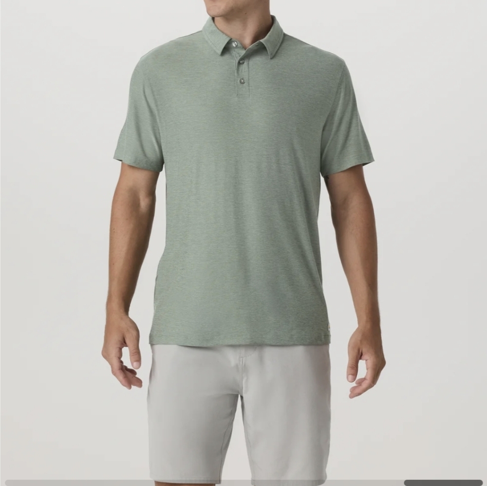 Vuori Men's Green Polo Shirt Sz.L
